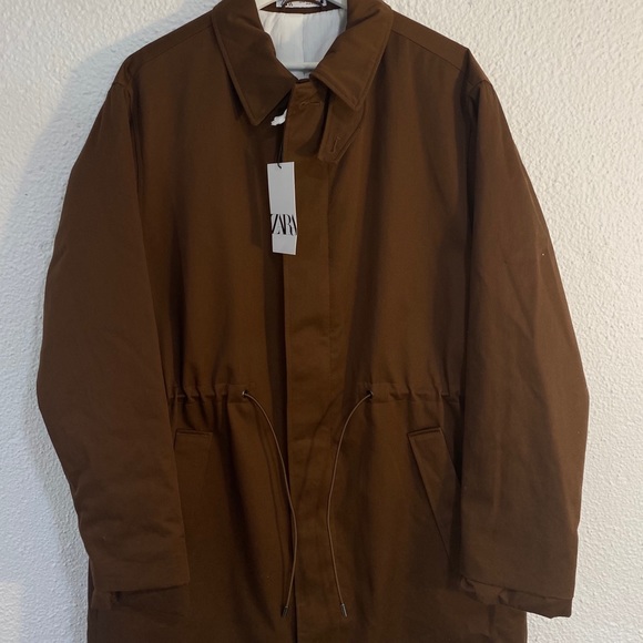 BRAND NEE ZARA LONG PARKA JACKET size M - Picture 1 of 9
